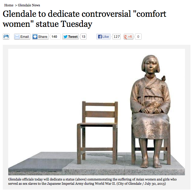 Glendale To Dedicate Controversial “comfort Women” Statue Tuesdaycanada Alpha 加拿大史維會 9493